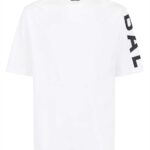 Balmain Tshirt (White) / side logo-print oversize T-shirt