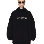 BALENCIAGA Sweatshirt (Black) Top Model Large Fit Hoodie