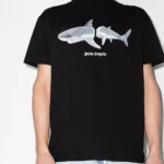 PALM ANGELS Tshirt (Black) / shark-print T-shirt