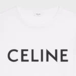 CELINE – CROPPED T-SHIRT WITH CELINE PARIS PRINT