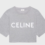 CELINE – CROPPED T-SHIRT WITH CELINE PARIS PRINT