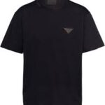 PRADA Tshirt (Black) / studded-logo cotton T-shirt